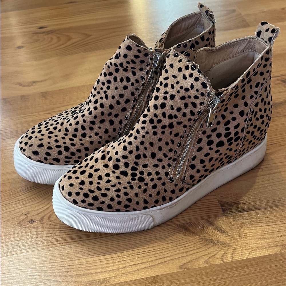 Soda Dalmatian Print Ankle Boots